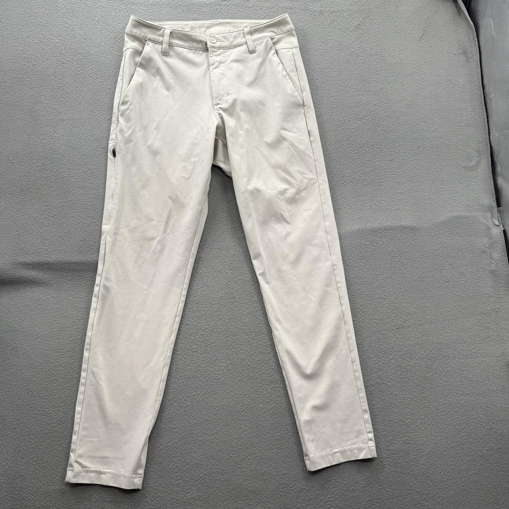 BYLT Pants Mens 31x30 (Fits 28/29) Beige Everyday Pant 2.0 Slim Fit Stretch.